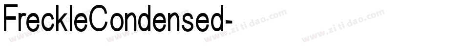 FreckleCondensed字体转换