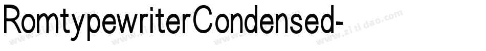 RomtypewriterCondensed字体转换