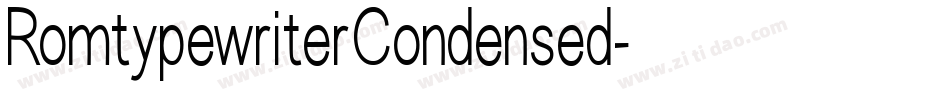 RomtypewriterCondensed字体转换