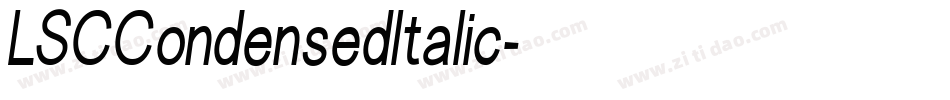 LSCCondensedItalic字体转换