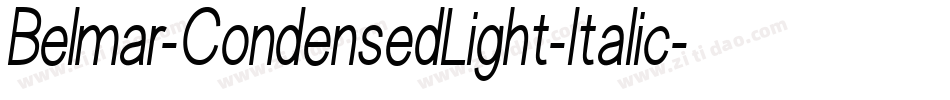 Belmar-CondensedLight-Italic字体转换