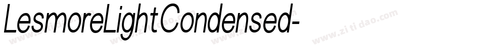 LesmoreLightCondensed字体转换