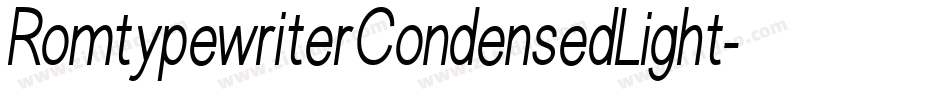 RomtypewriterCondensedLight字体转换