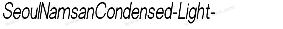SeoulNamsanCondensed-Light字体转换