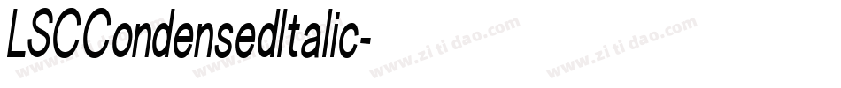 LSCCondensedItalic字体转换