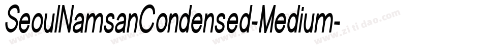 SeoulNamsanCondensed-Medium字体转换