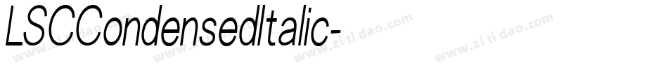 LSCCondensedItalic字体转换