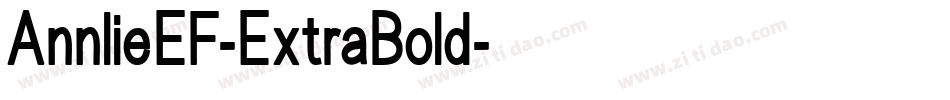 AnnlieEF-ExtraBold字体转换