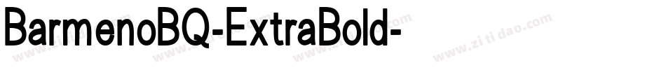 BarmenoBQ-ExtraBold字体转换