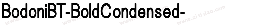 BodoniBT-BoldCondensed字体转换