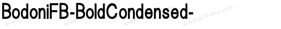 BodoniFB-BoldCondensed字体转换