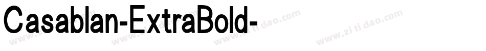 Casablan-ExtraBold字体转换