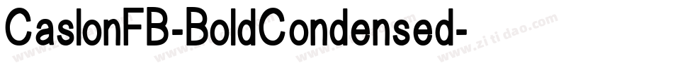 CaslonFB-BoldCondensed字体转换