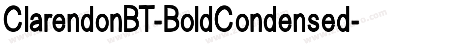 ClarendonBT-BoldCondensed字体转换