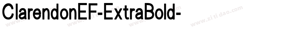 ClarendonEF-ExtraBold字体转换