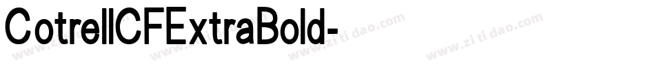 CotrellCFExtraBold字体转换