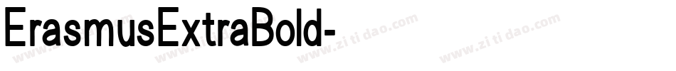 ErasmusExtraBold字体转换