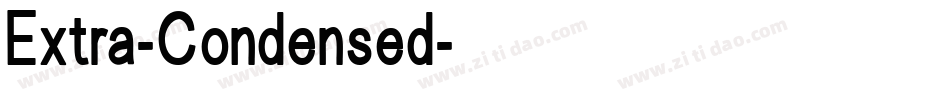 Extra-Condensed字体转换