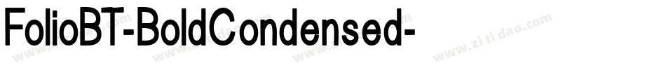 FolioBT-BoldCondensed字体转换
