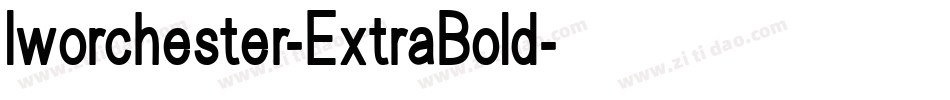 Iworchester-ExtraBold字体转换
