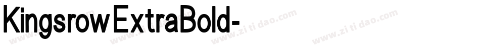 KingsrowExtraBold字体转换