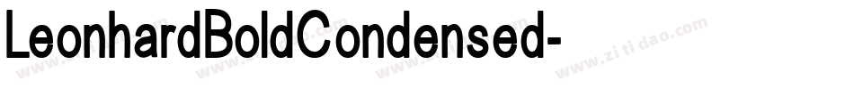LeonhardBoldCondensed字体转换