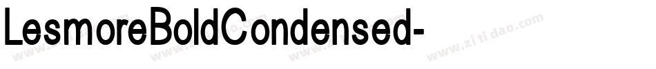 LesmoreBoldCondensed字体转换