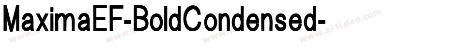 MaximaEF-BoldCondensed字体转换