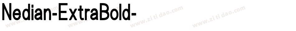 Nedian-ExtraBold字体转换