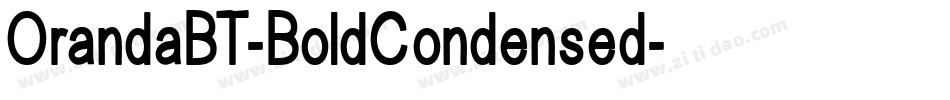 OrandaBT-BoldCondensed字体转换