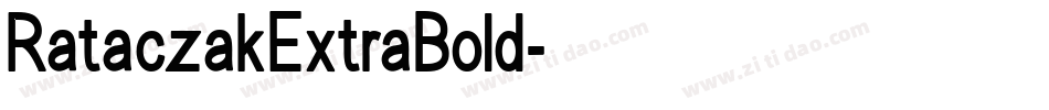 RataczakExtraBold字体转换