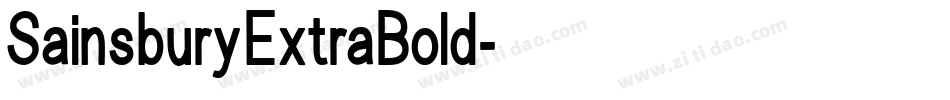 SainsburyExtraBold字体转换