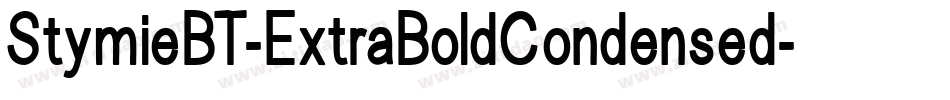 StymieBT-ExtraBoldCondensed字体转换