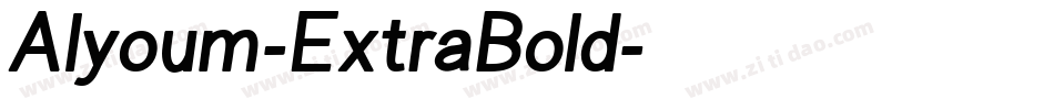 Alyoum-ExtraBold字体转换