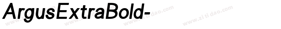 ArgusExtraBold字体转换