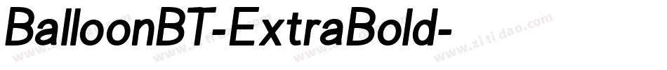 BalloonBT-ExtraBold字体转换