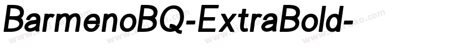 BarmenoBQ-ExtraBold字体转换