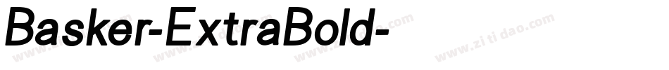 Basker-ExtraBold字体转换