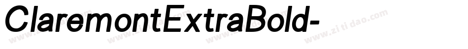 ClaremontExtraBold字体转换