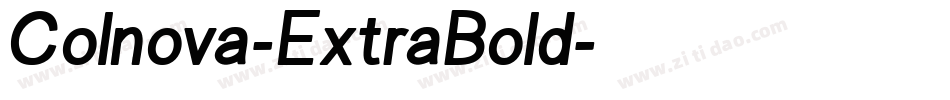 Colnova-ExtraBold字体转换
