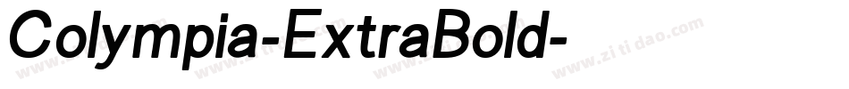Colympia-ExtraBold字体转换