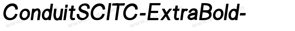 ConduitSCITC-ExtraBold字体转换