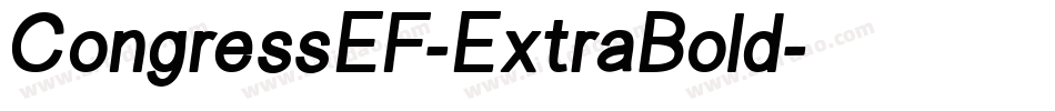 CongressEF-ExtraBold字体转换