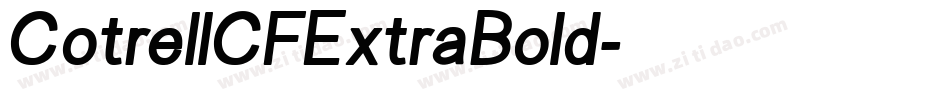 CotrellCFExtraBold字体转换