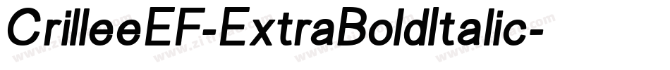 CrilleeEF-ExtraBoldItalic字体转换