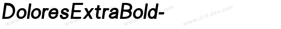 DoloresExtraBold字体转换