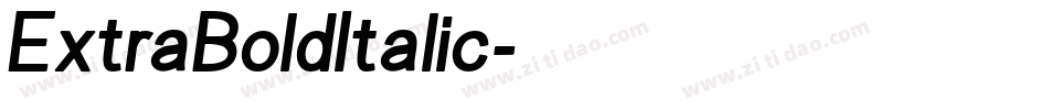 ExtraBoldItalic字体转换
