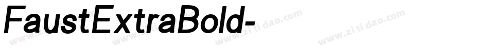 FaustExtraBold字体转换