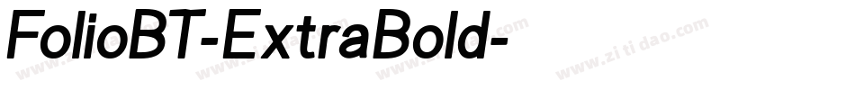 FolioBT-ExtraBold字体转换