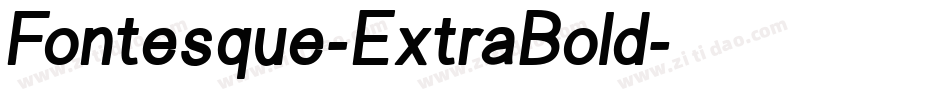 Fontesque-ExtraBold字体转换